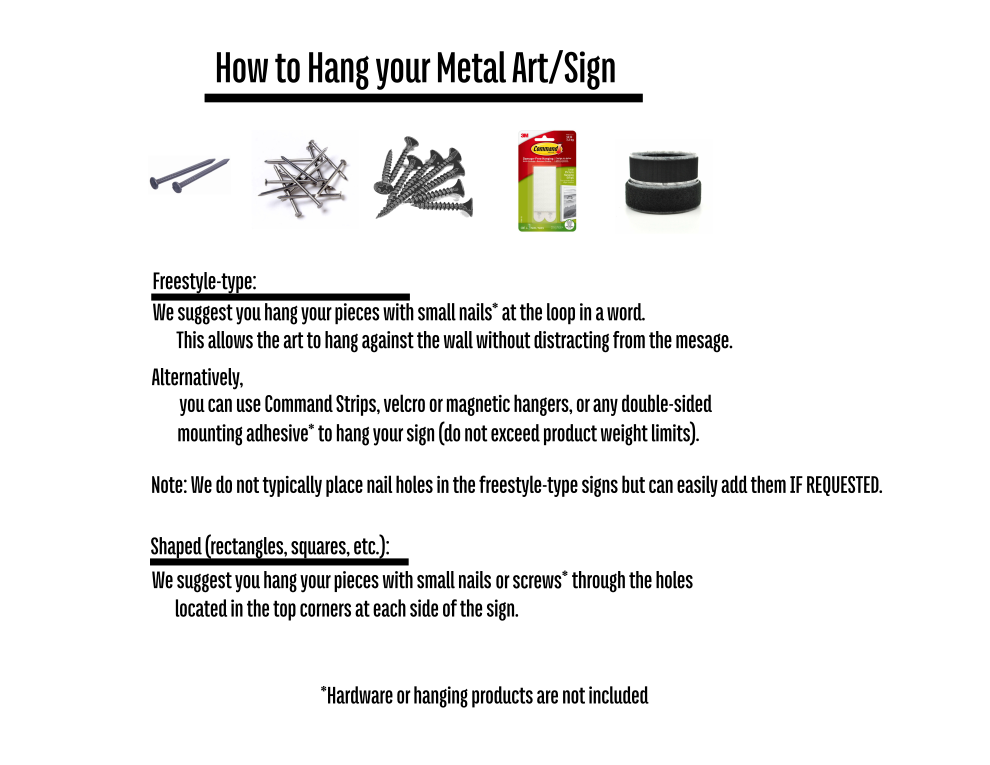 z- Custom Metal Sign - Evie's Corner with Silhouette