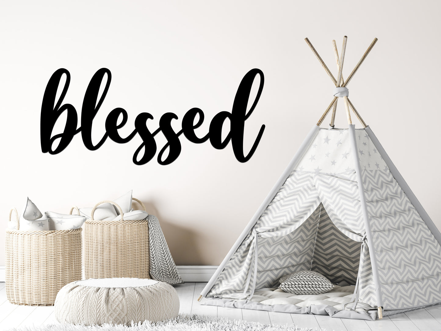 Blessed Metal Sign (sample closeout sale)