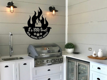 It's BBQ Time Metal Barbecue Sign (sample closeout sale)