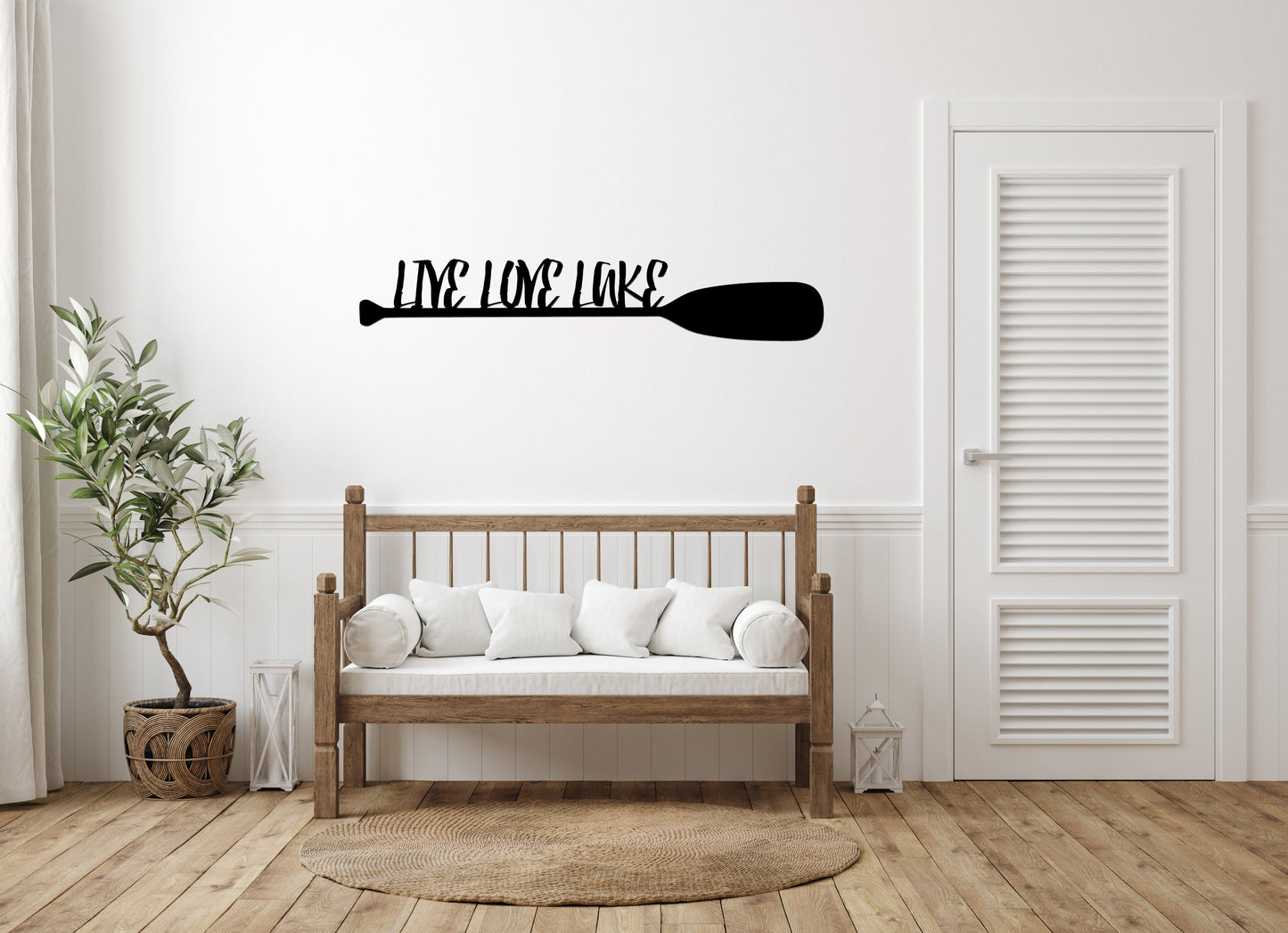 Live, Love, Lake Metal Sign Paddle (sample closeout sale)