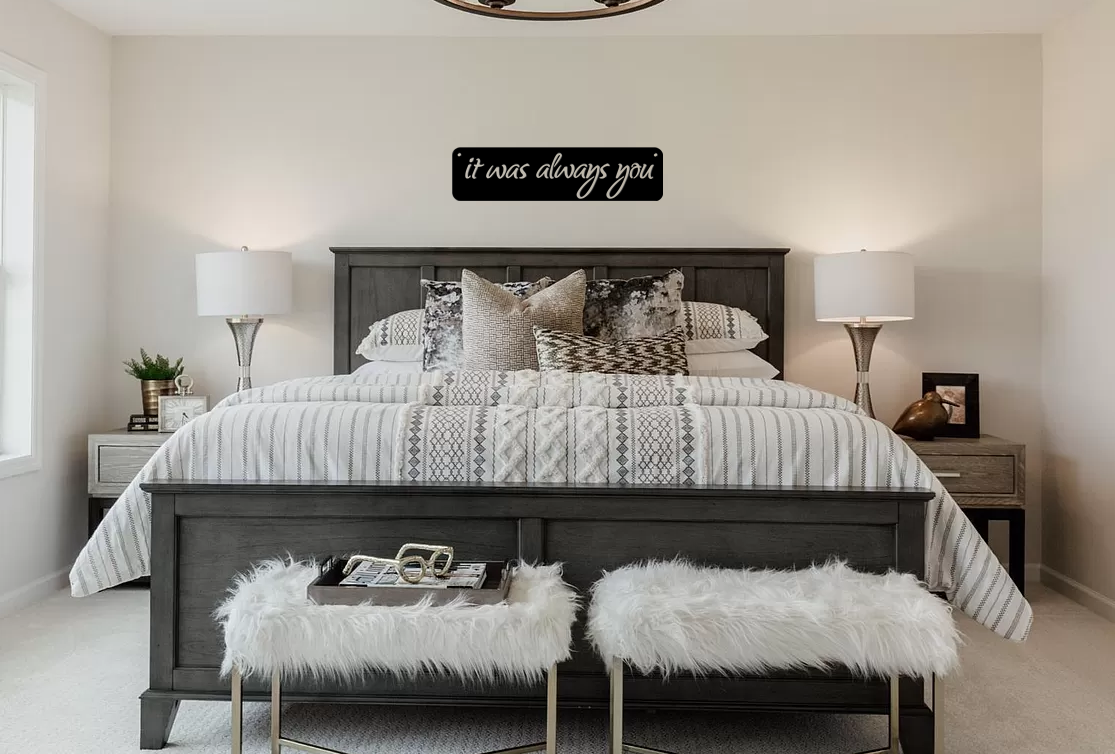 It was Always You Metal Sign / Rectangle Shape (sample closeout sale)