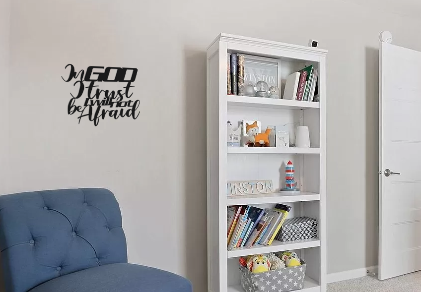 I God I Trust Metal Sign or Wall Art / In God I Trust I will not be Afraid / Psalm 56:11 (sample closeout sale)