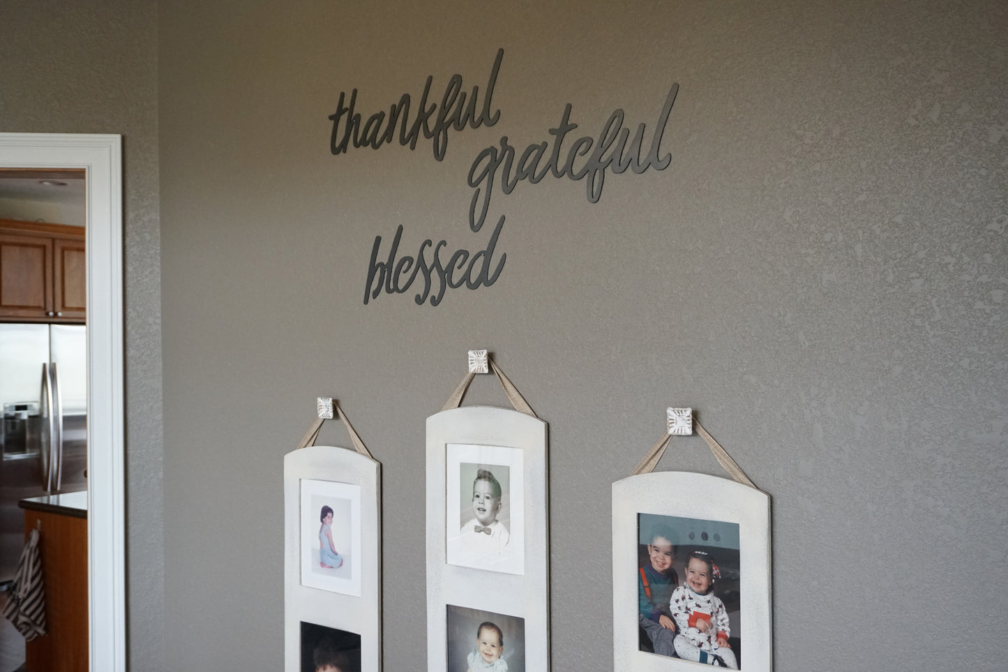 Thankful Grateful Blessed Metal Words or Sign | Set of 3 Pieces (sample closeout sale)