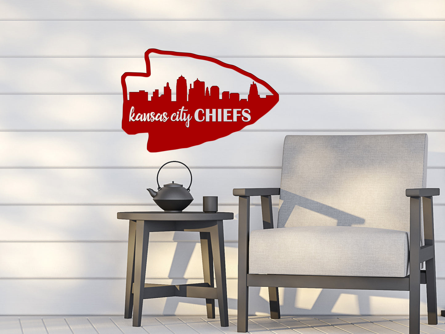 Kansas City Chiefs Metal Sign - Skyline Silhouette