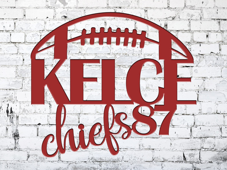 Kansas City Chiefs - Kelce Metal Sign