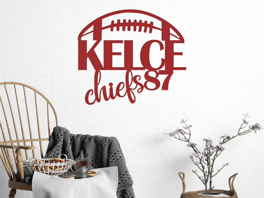Kansas City Chiefs - Kelce Metal Sign