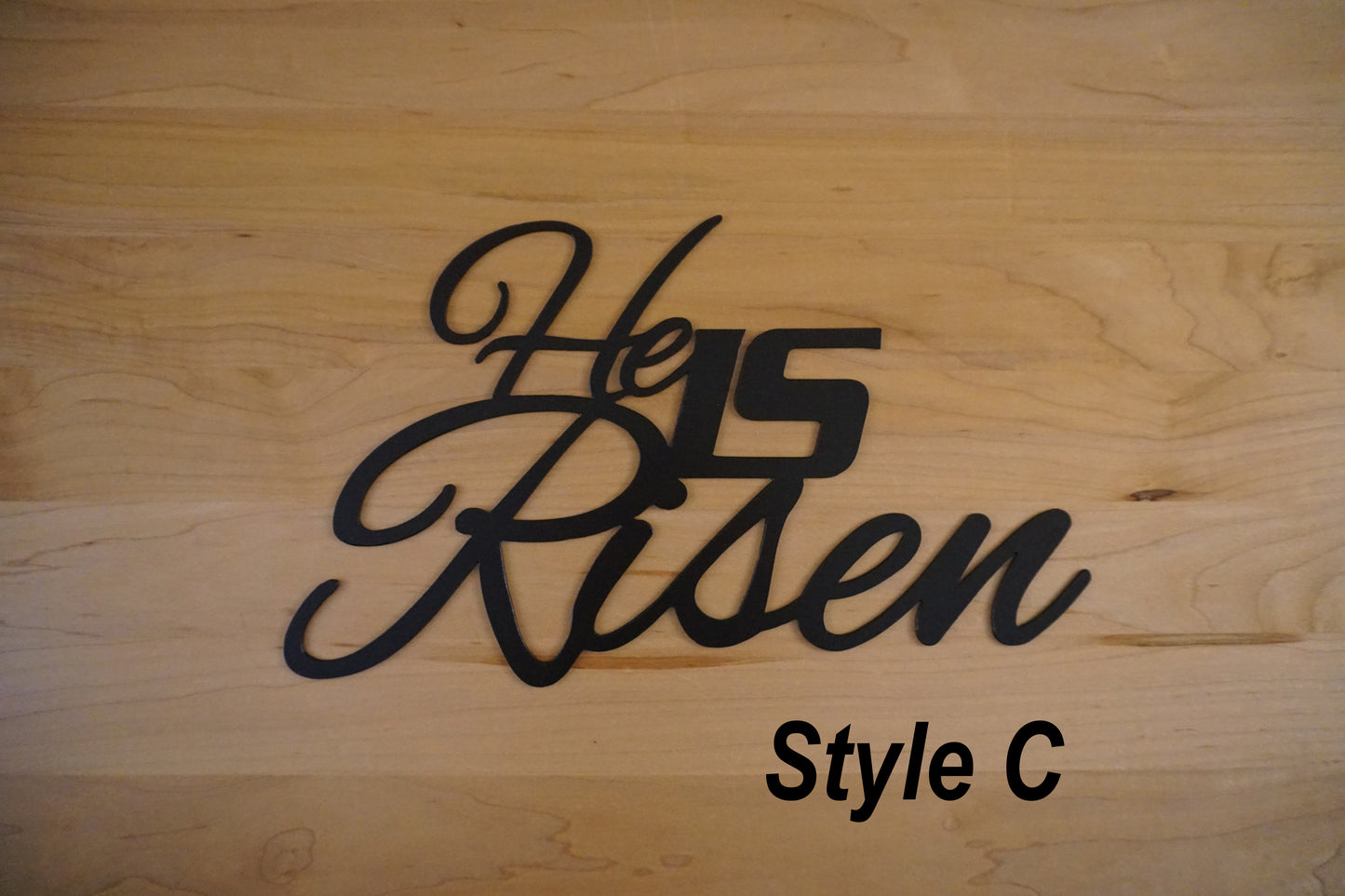 He is Risen Metal Sign / Christian Sign / Easter Decor / Matthew 28:6 / Mark 16:6 (sample closeout sale)