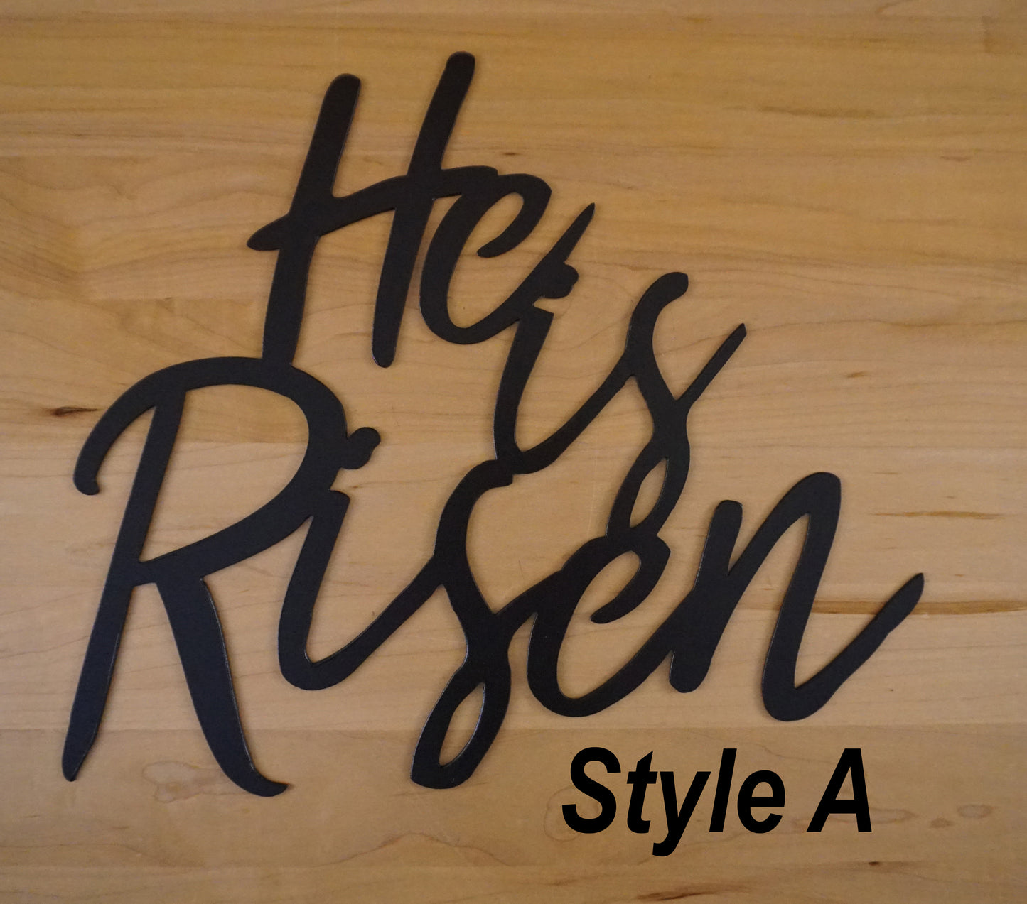He is Risen Metal Sign / Christian Sign / Easter Decor / Matthew 28:6 / Mark 16:6 (sample closeout sale)
