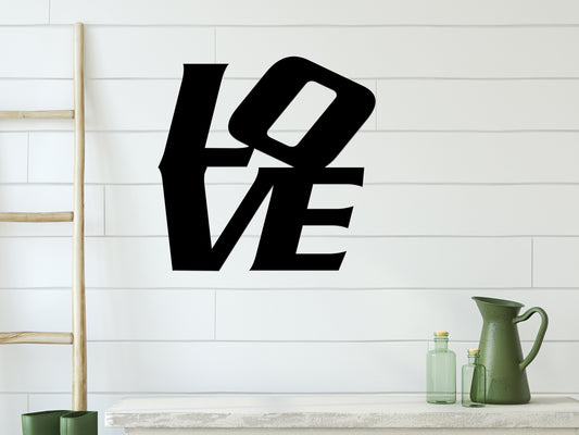 LOVE Metal Sign (sample closeout sale) Love sign for Weddings, Anniversaries, Valentines Day / Farmhouse Decor and Art