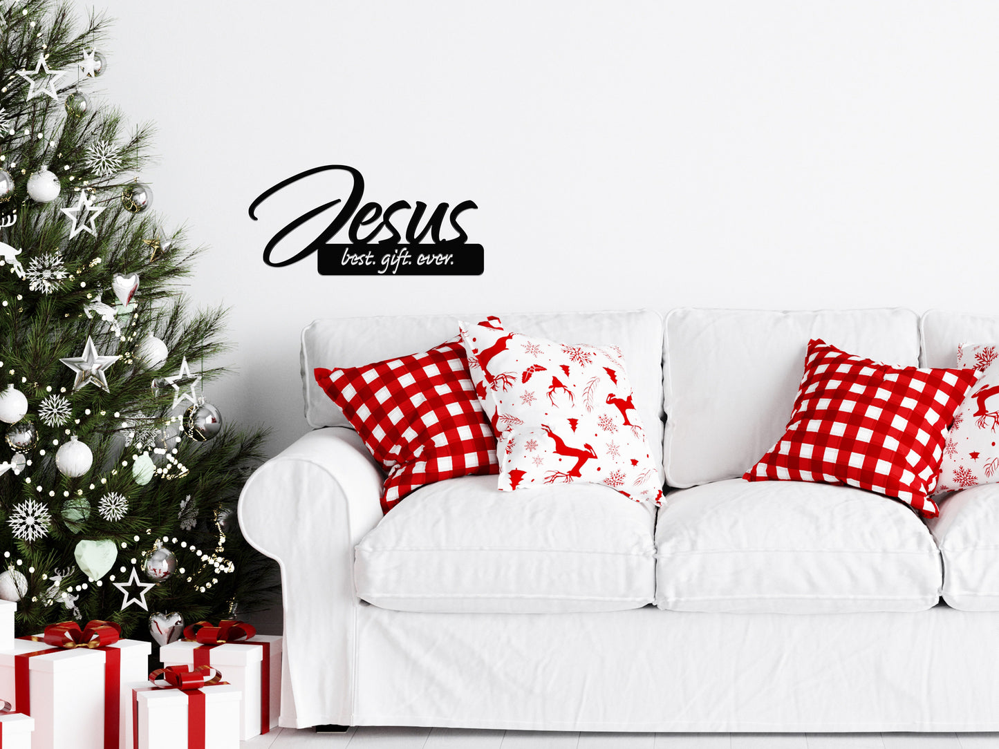 Best Gift Ever Metal Sign / Farmhouse Christmas (sample closeout sale)