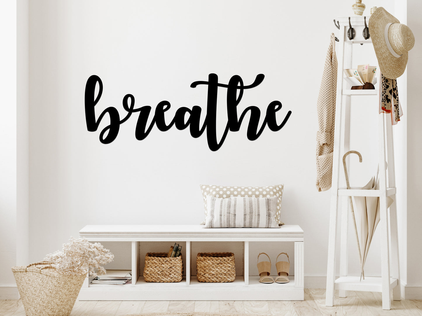 Breathe Metal Wall Hanging (sample closeout sale)