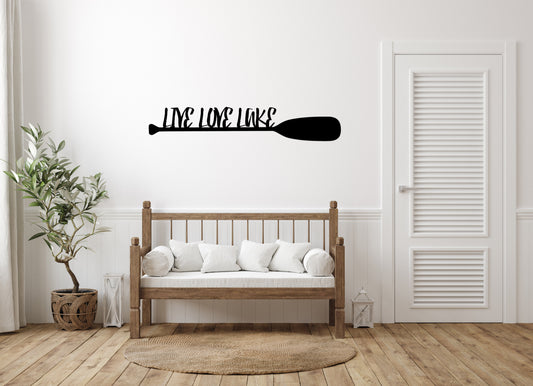 Live, Love, Lake Metal Sign Paddle (sample closeout sale)