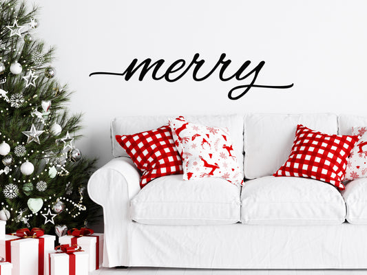 Metal Merry Sign (single word) / Metal Merry Christmas Sign (closeout sample sale)