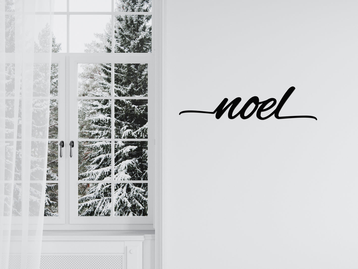 Metal Noel Sign (single word) / Farmhouse Decor (sample closeout sale)