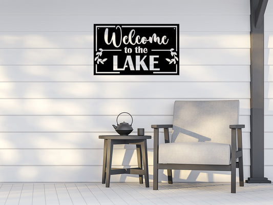 Welcome to the Lake Outdoor Yard Sign (sample closeout sale)