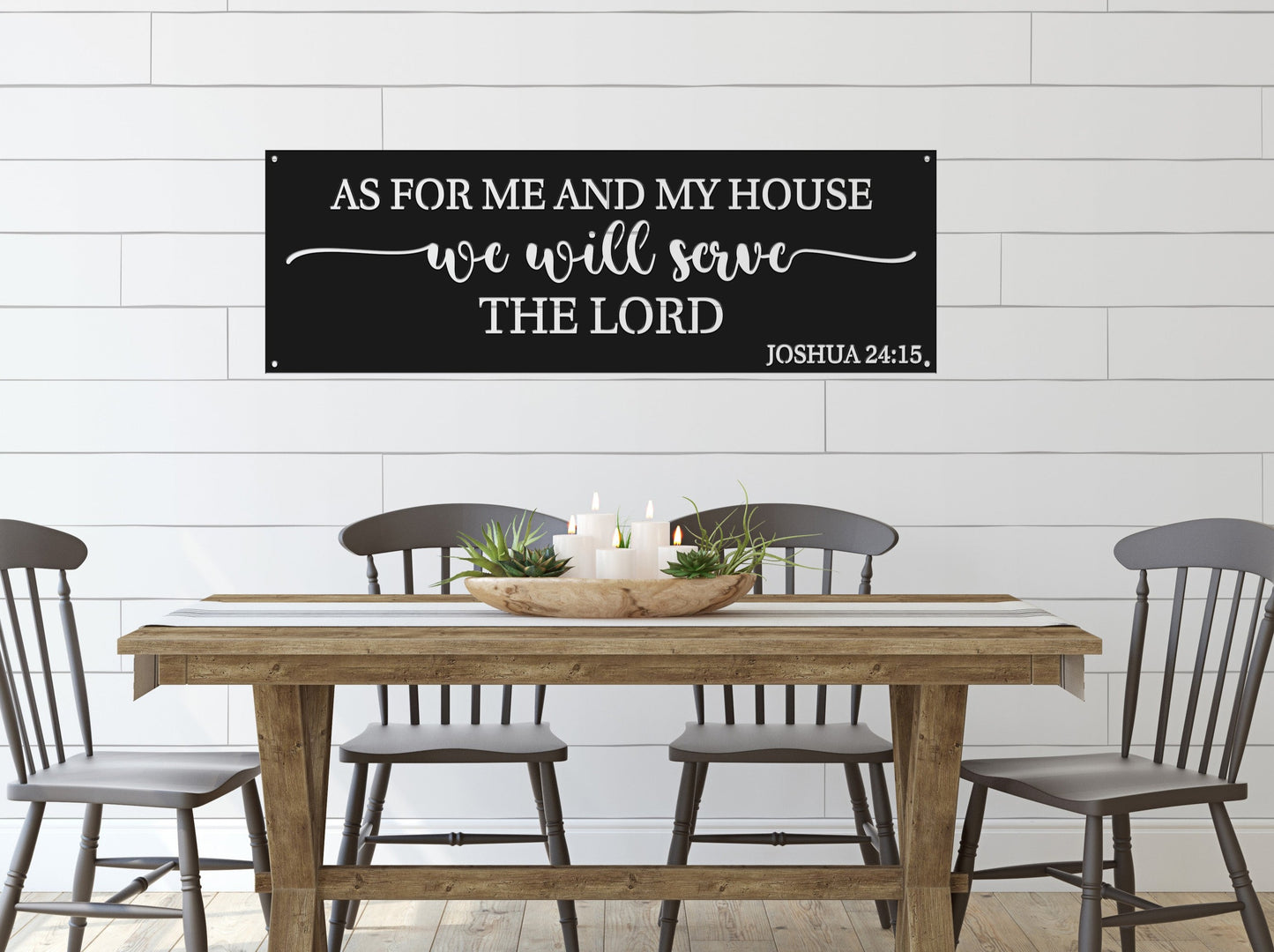 As for Me and My House, We Will Serve the Lord Rectangle Wall Decor