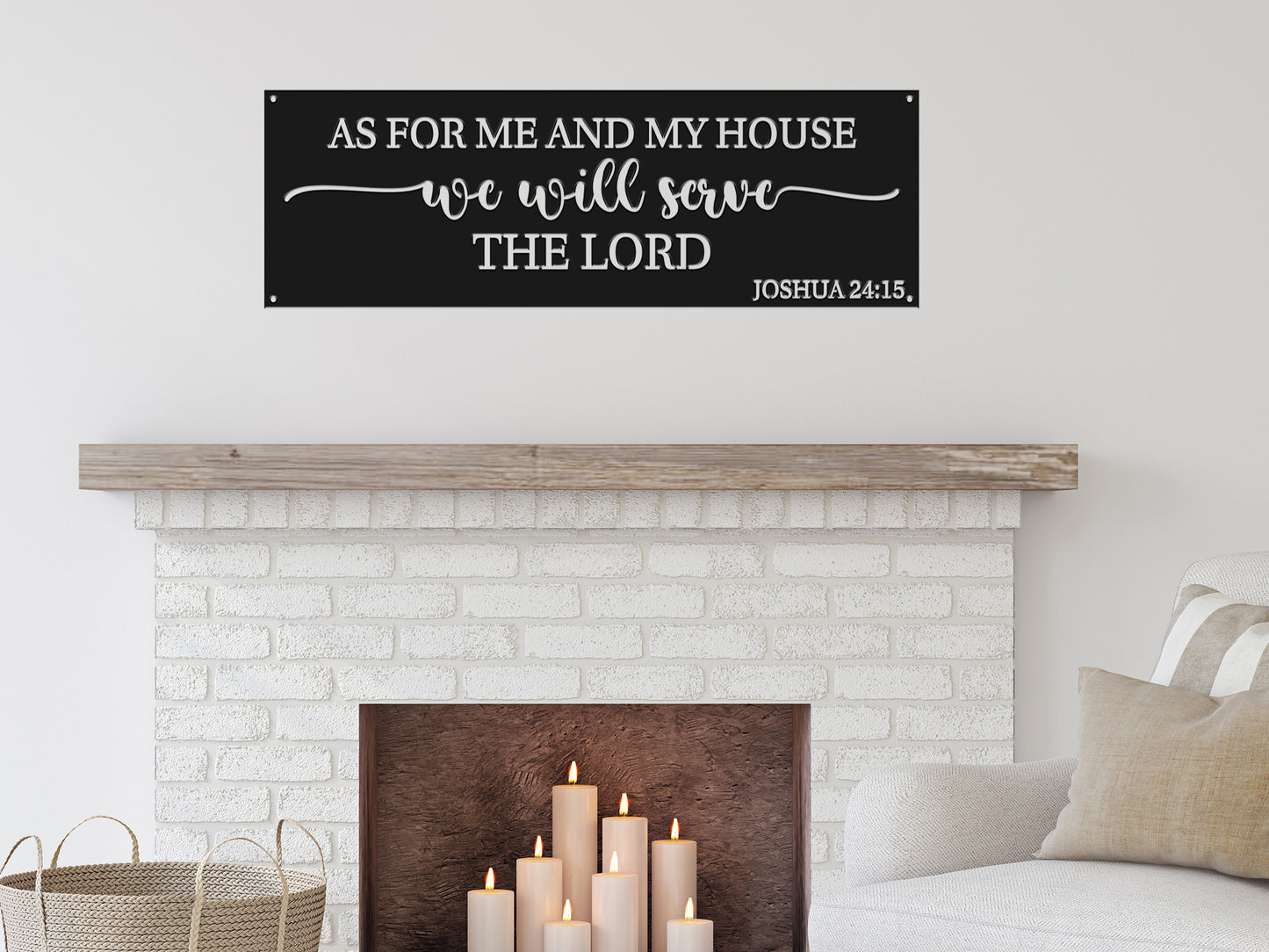As for Me and My House, We Will Serve the Lord Rectangle Wall Decor