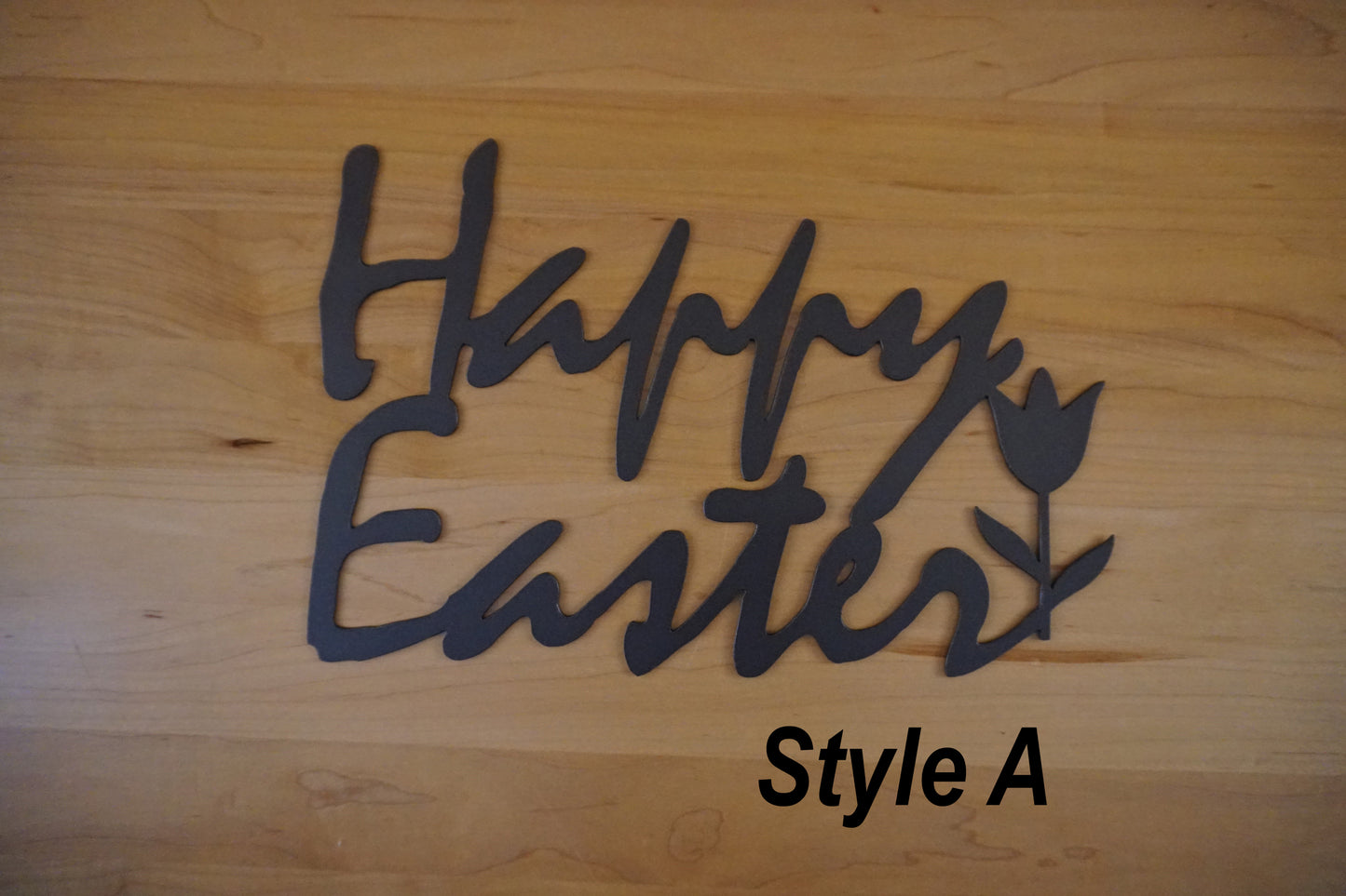 Happy Easter Metal Sign / Christian Sign / Easter Decor and Wall Hanging (sample closeout sale)