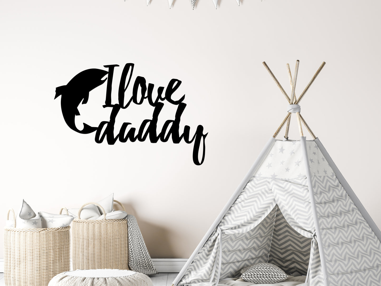 I Love Daddy Metal Sign / I Love Mommy / Happy Mother's Day / Happy Father's Day (sample closeout sale)