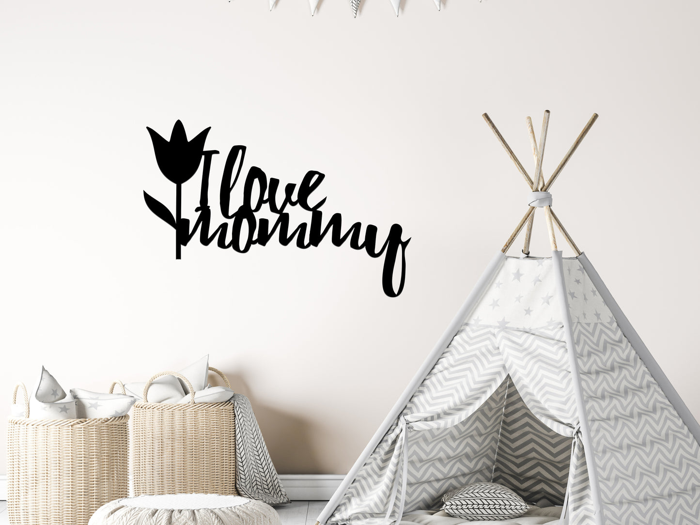 I Love Daddy Metal Sign / I Love Mommy / Happy Mother's Day / Happy Father's Day (sample closeout sale)