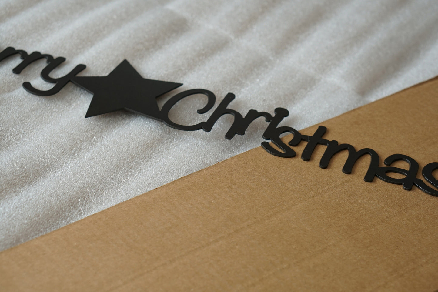 Metal Merry Christmas Sign, Farmhouse Decor, Christmas Home Decor, Metal Word Art