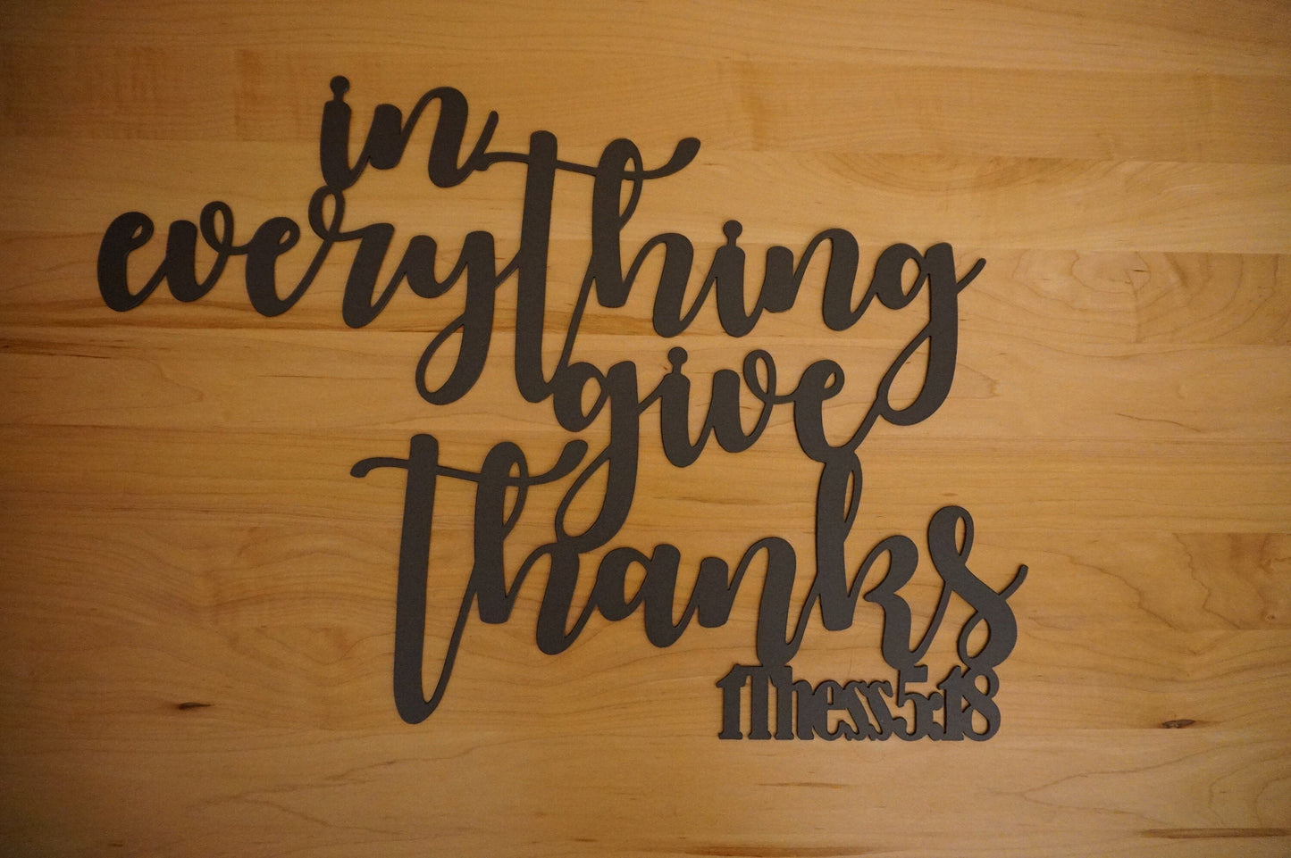 In Everything Give Thanks Metal Scripture Wall Art