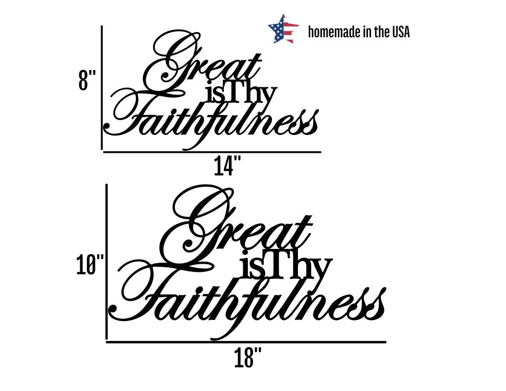 Great is Thy Faithfulness Metal Scripture Sign