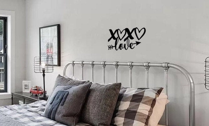 XOXO Love Metal Sign | Hugs & Kisses Metal Wall Art