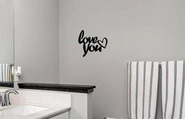 Love You Metal Sign (sample closeout sale)