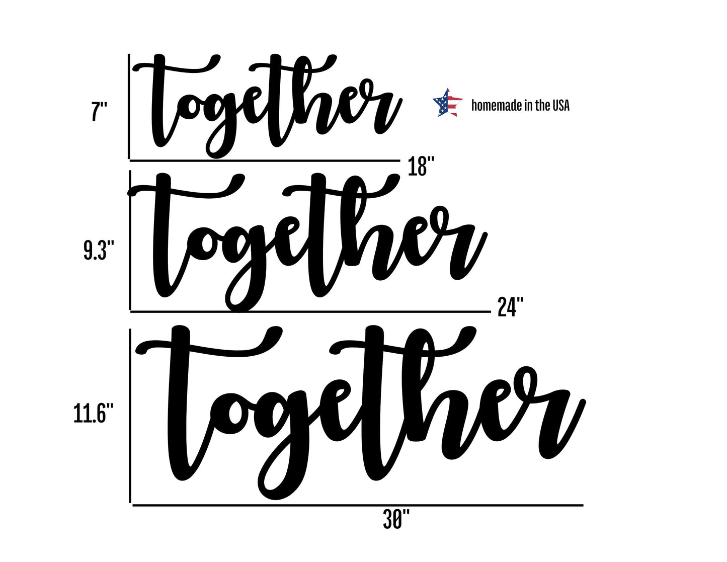 Together Metal Sign