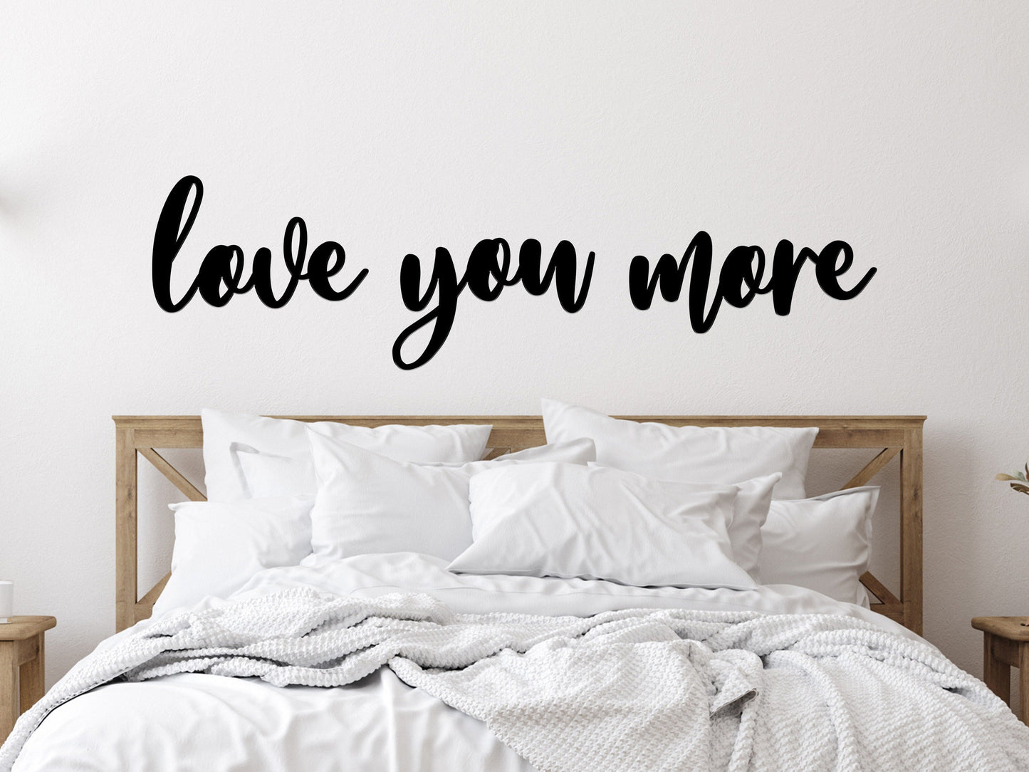 Love You More Wall Art or Sign / Set of 3 Pieces