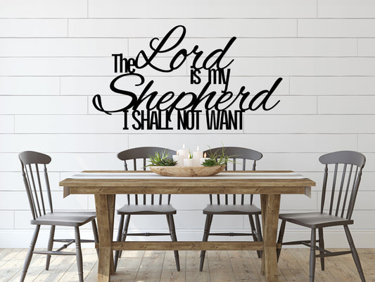 The Lord is My Shepherd Metal Scripture Wall Hanging / Psalm 23