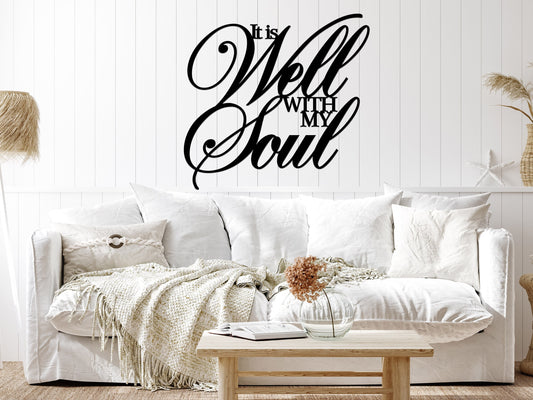 It Is Well With My Soul Metal Scripture Wall Art