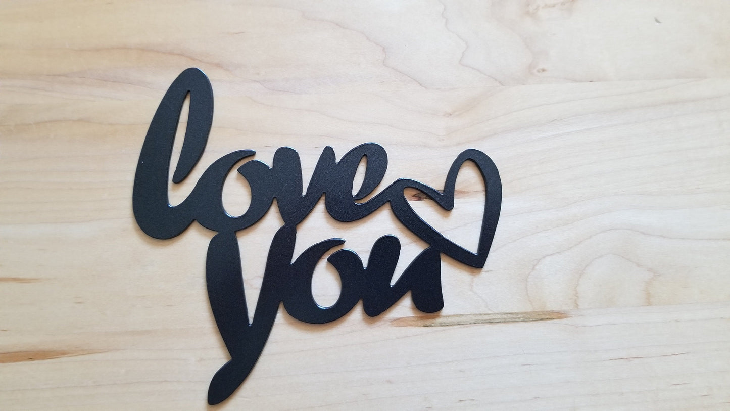 Love You Metal Sign (sample closeout sale)