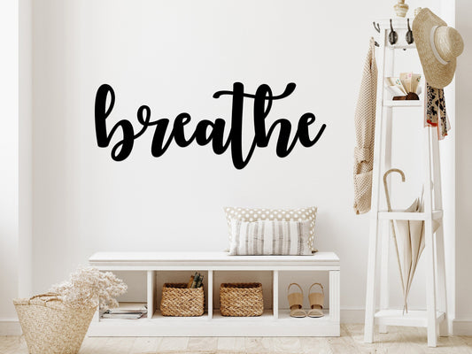 Breathe Metal Wall Hanging (sample closeout sale)