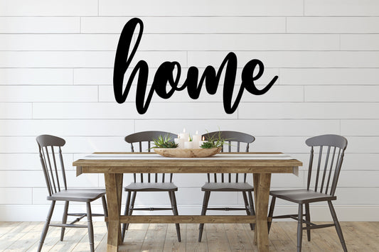 Home Metal Wall Hanging, Cursive