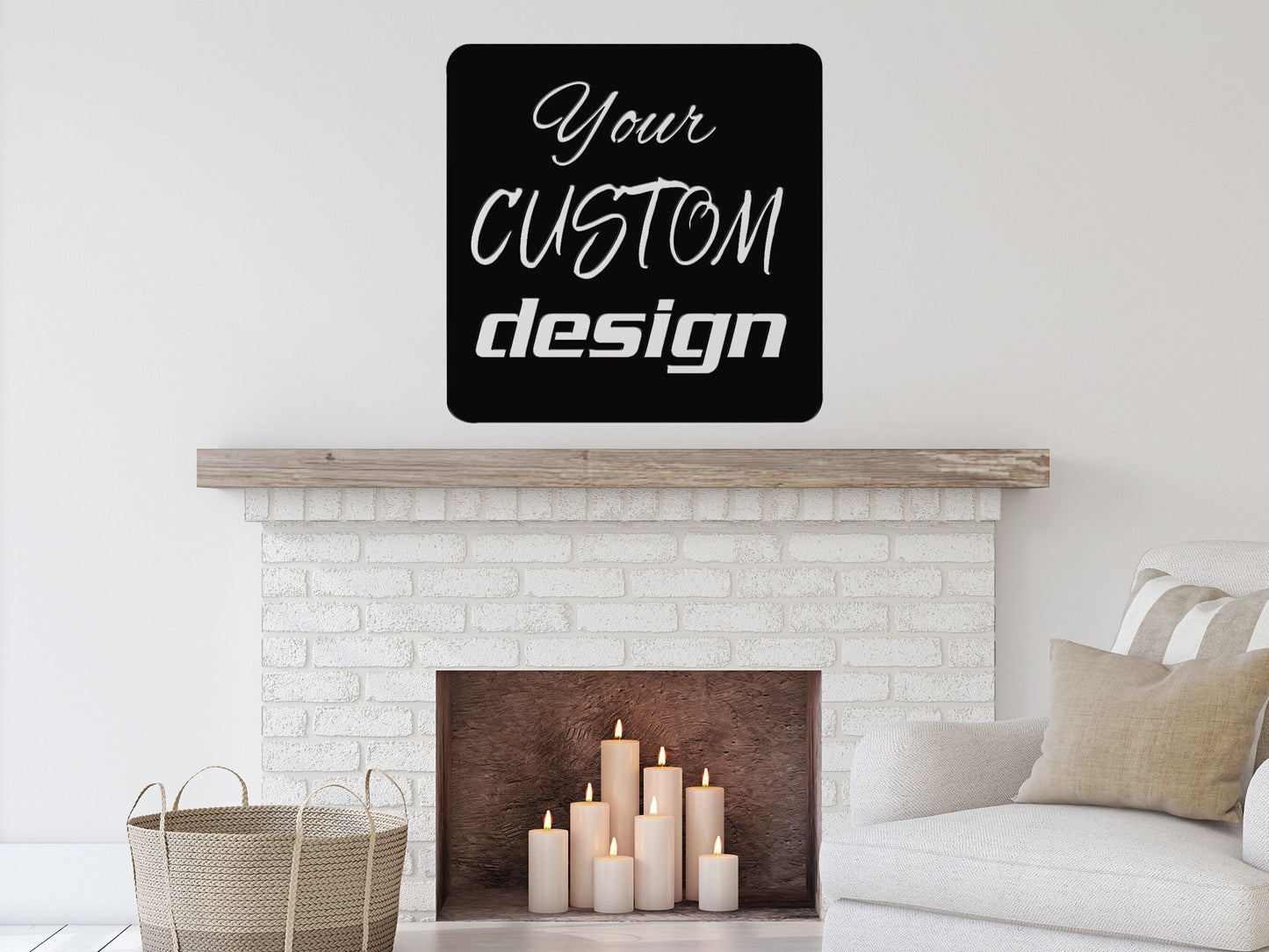 CUSTOM Full Metal Sign - Your Custom Words or Phrase | Square or Circle